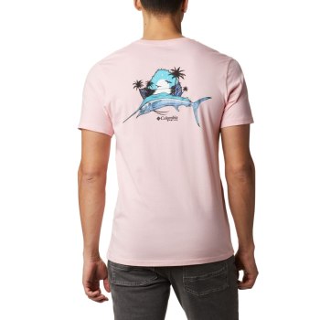 Columbia PFG Cove, Camiseta Rosas Para Hombre | 375412-ODY